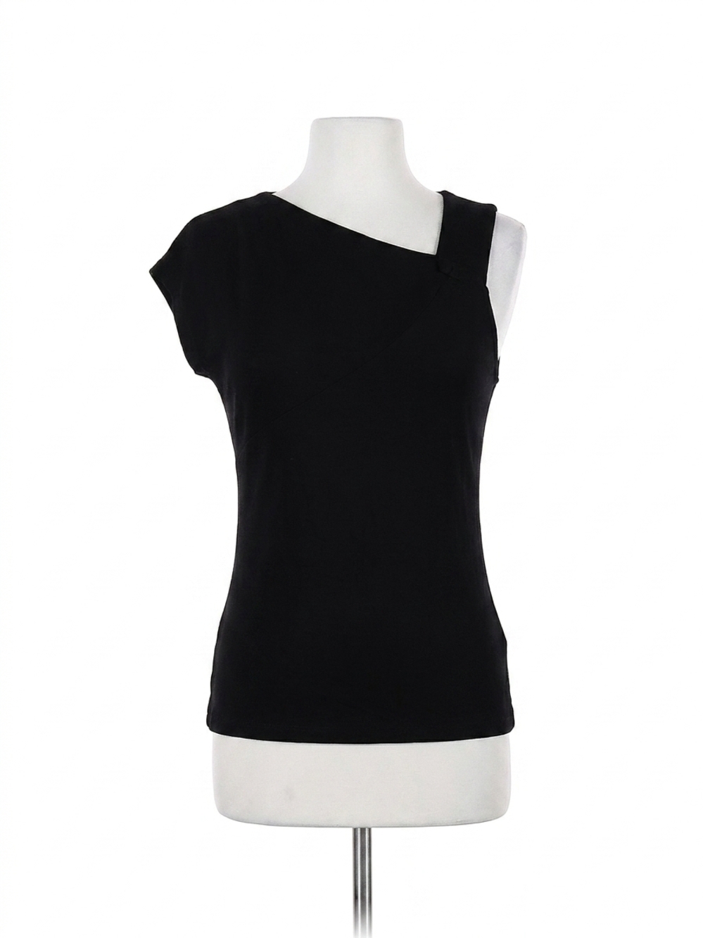 NEW SANCTUARY asymmetric twist top in black